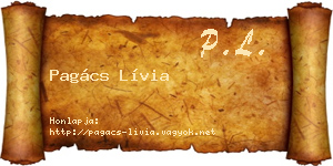 Pagács Lívia névjegykártya
